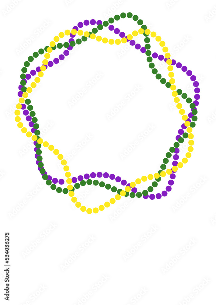 Monogram Mardi Gras svg files Carnival Beads frame clipart. Fat Tuesday decor