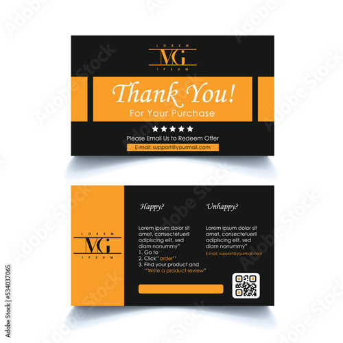 Thank you card, Amazon thank you card, Product insert, Packaging insert, Amazon product insert card, Thank you, Amazon after-sales card, 
