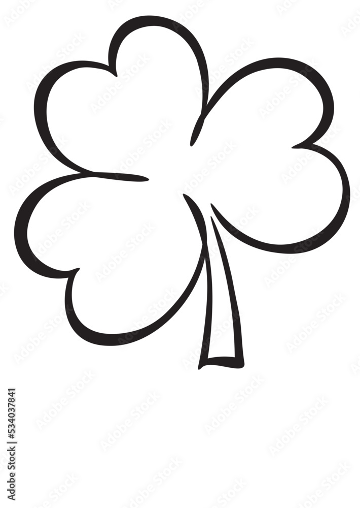 Shamrock svg design. St. Patricks Day decor.ation wall art. Outline drawing Shamrock svg design. St. Patricks Day decor.ation wall art. Outline drawing
