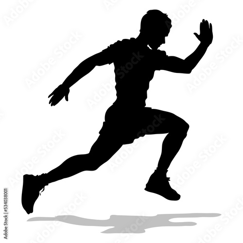 runner silhouette vector