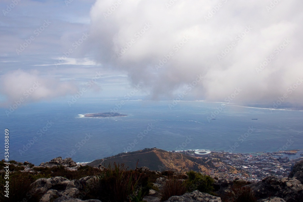 Blick vom Tafelberg auf Kapstadt