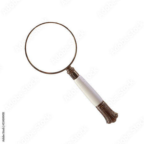 magnifying glass with transparent, transparent background