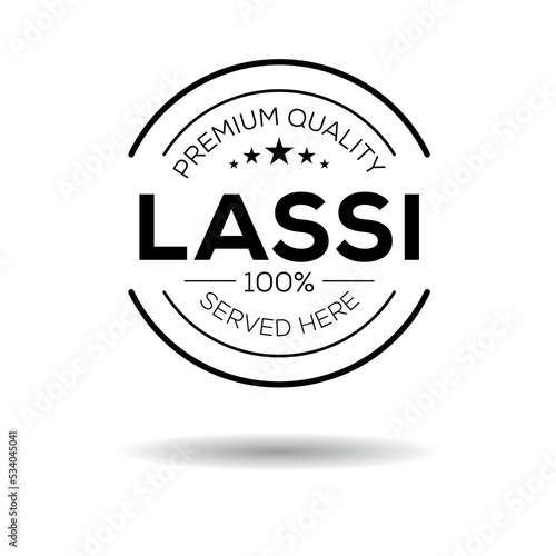 Creative (Lassi) drink, Lassi sticker, vector illustration.
