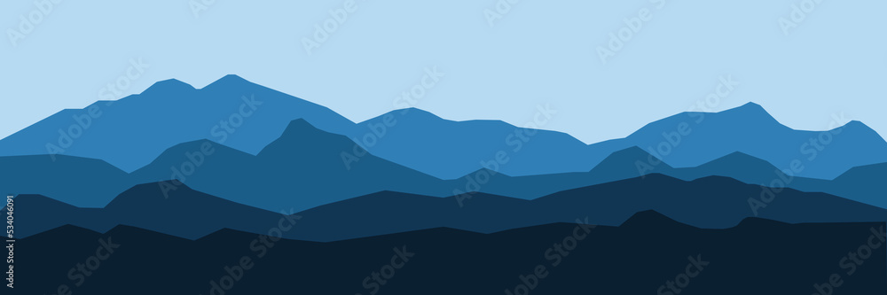 Mountains landscape image. Stock vector