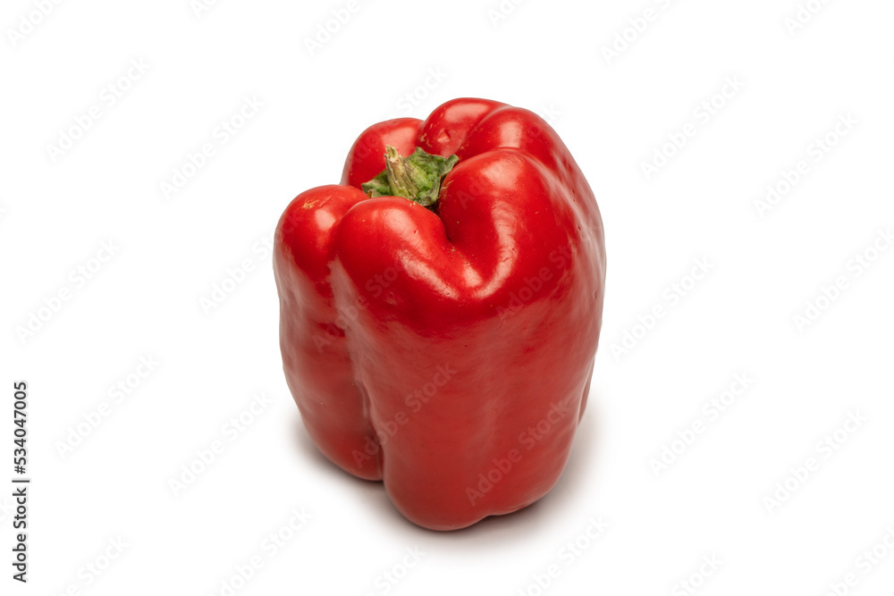 Red bell pepper isolated on a white background. Red bell pepper isolated on a white background.