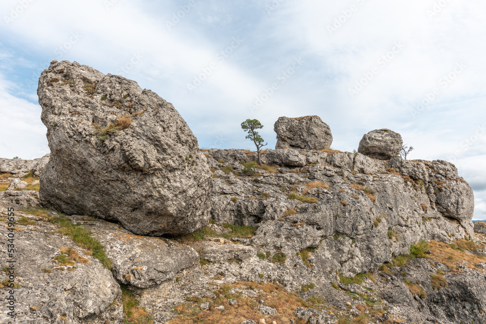 Strangely shaped rocks in the chaos of Nimes le Vieux in the Cevennes National Park.