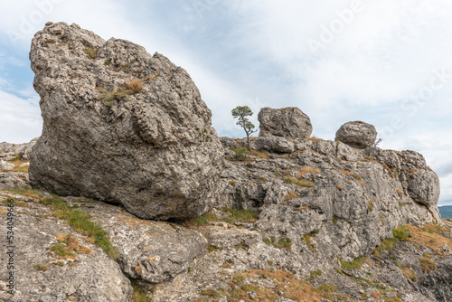 Strangely shaped rocks in the chaos of Nimes le Vieux in the Cevennes National Park.