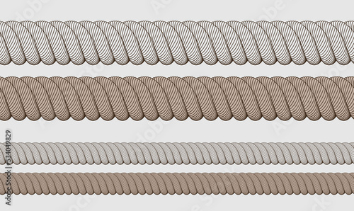 Vector Seamless Nautical Ropes