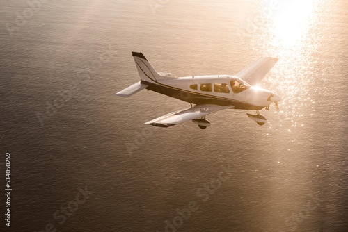 Small Aircraft over Ocean