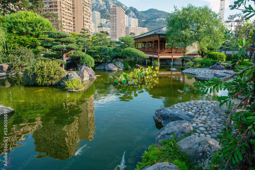 Amazing view   japanese garden in Monaco