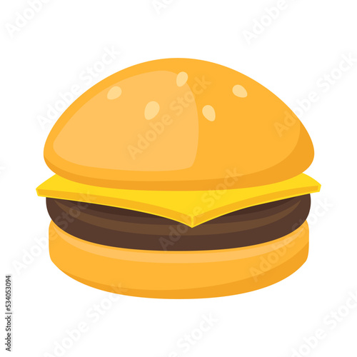 Cheeseburger Sign Emoji Icon Illustration. Burger Vector Symbol Emoticon Design Clip Art Sign Comic Style.