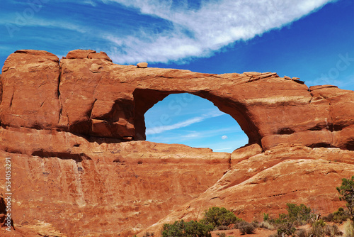 One of the many arches of the Arches National Park  Utah  USA