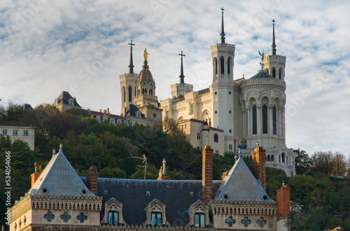 Obraz na płótnie Europe, France, Rhone, Lyons basilica fourviere w salonie