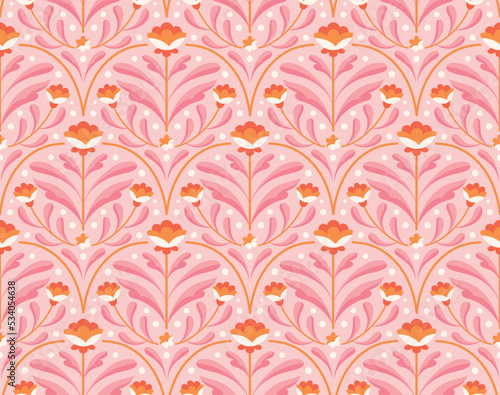 Modern cute art deco seamless pattern. Trendy abstract texture. Vector geometric background.