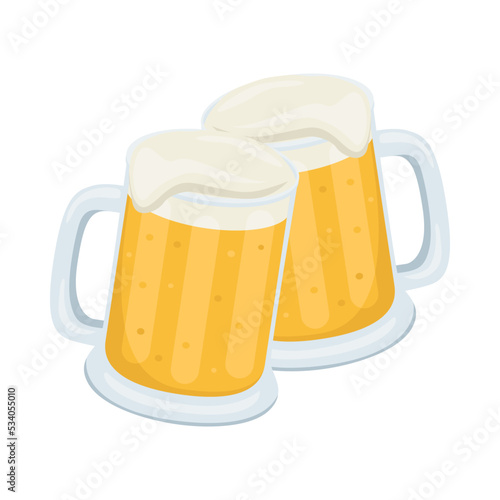 Cheers Beers Sign Emoji Icon Illustration. Celebration Vector Symbol Emoticon Design Clip Art Sign Comic Style.