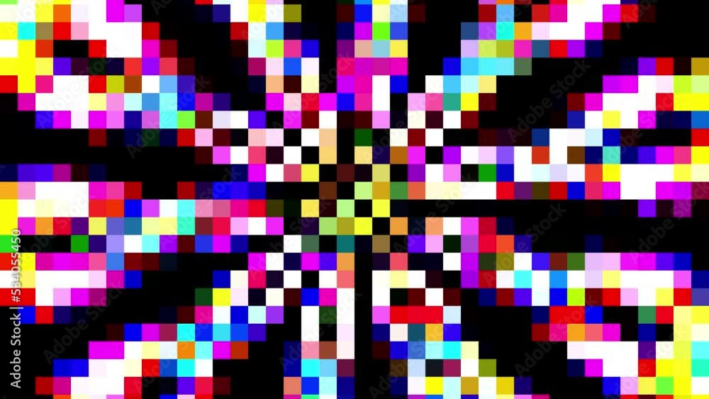 Square tile animation color pattern. 2D rendering abstract background Square tile animation color pattern. 2D rendering abstract background