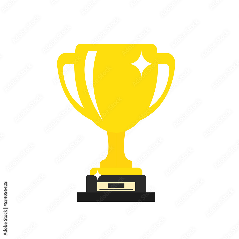 Winner's golden cup. The symbol of victory. Vector illustration. Winner's golden cup. The symbol of victory. Vector illustration.