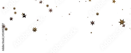 A gray whirlwind of golden snowflakes and stars. New