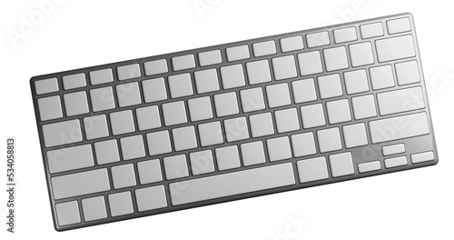 computer keyboard isolated on white