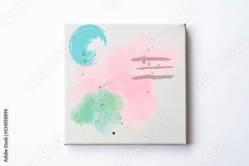 colorful abstract acrylic painting on canvas