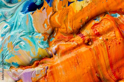 colorful abstract acrylic painting on canvas