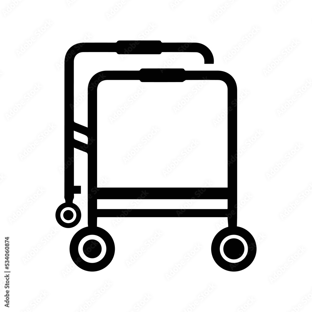 Foot walking aid frame icon | Black Vector illustration | Foot walking aid frame icon | Black Vector illustration |