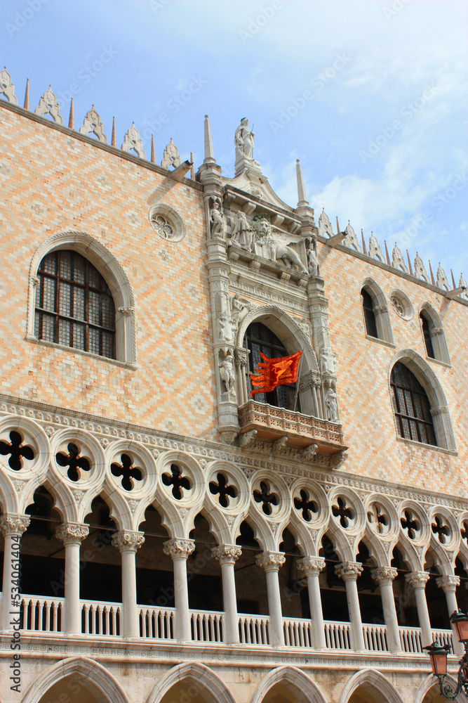 Fragment of Doge's Palace in Venice, Italy	
