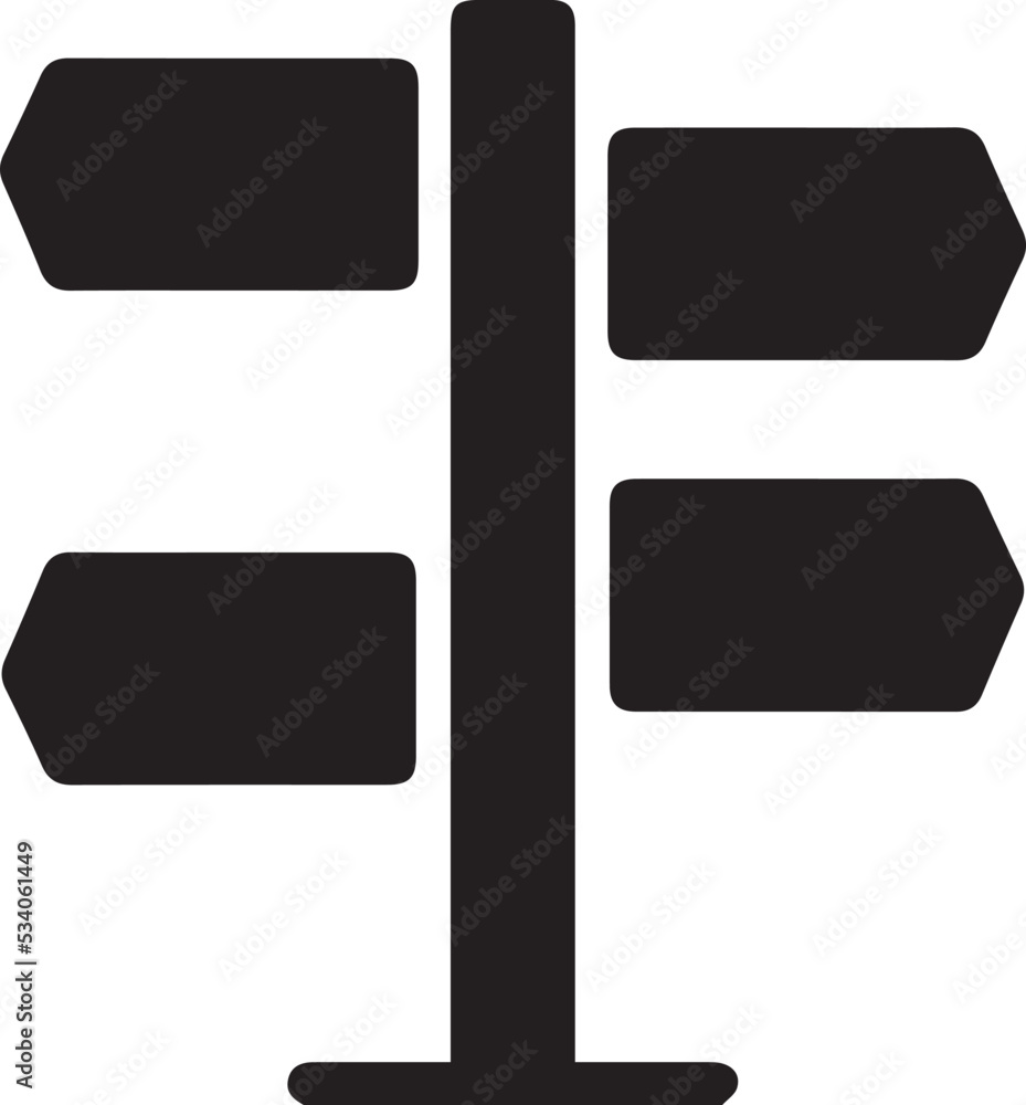 road sign icon. direction sign in different, destination, choice of directions, travel to different places. future success left and right. Vector illustration road sign icon. direction sign in different, destination, choice of directions, travel to different places. future success left and right. Vector illustration