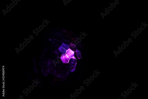 purple crystal ball on black