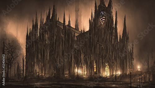 Gothic cathedral generated by AI