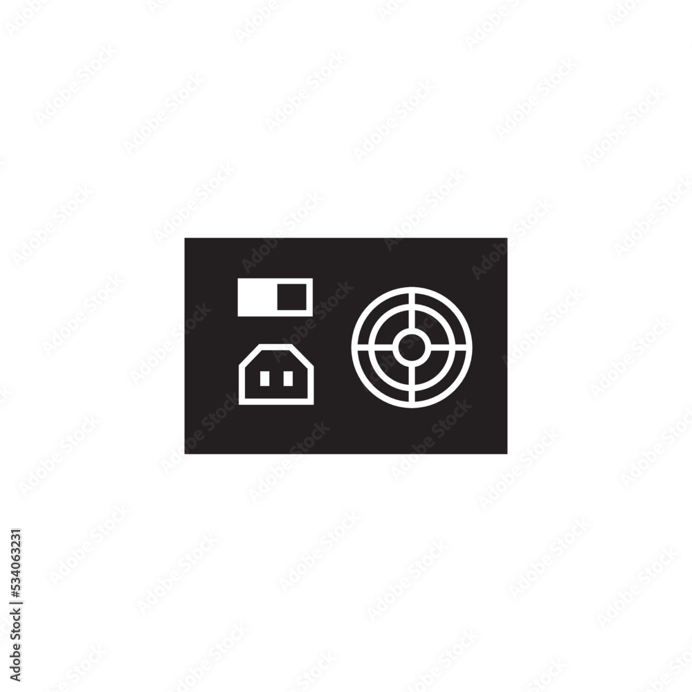 computer power supply icon logo vector design template computer power supply icon logo vector design template
