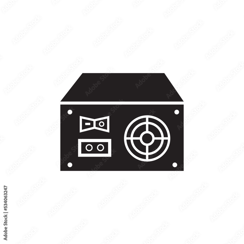 computer power supply icon logo vector design template computer power supply icon logo vector design template