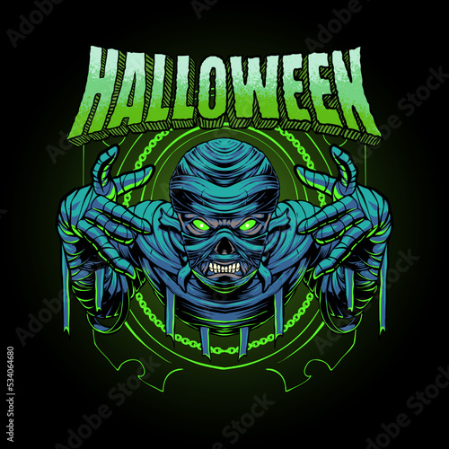 the dark mummy illustration vector