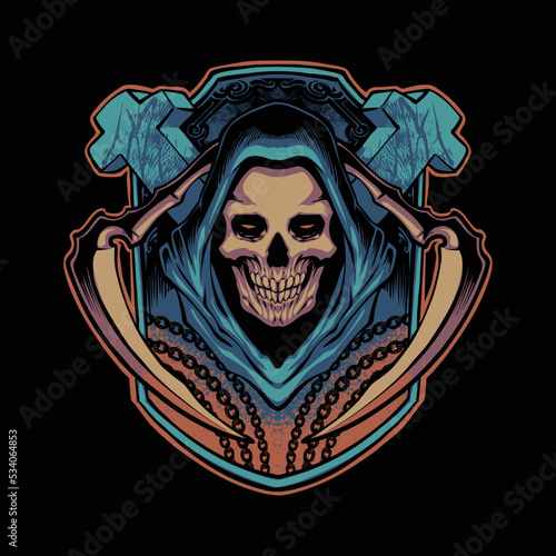 the dark grim reaper illustration