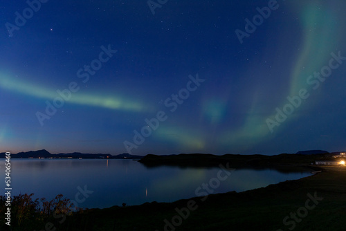 Northern Lights at Lake Mývatn, Iceland © federico neri