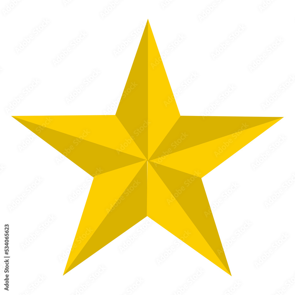 Obraz premium Star symbol with elegant and premium 3d shape. Suitable for use as a symbol of perfection. PNG Format