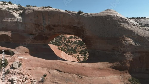 Aerial view of the Arches National Park in Arizona, USA. Amazing rock formation - The Wave. Parya Canyon Vermillion Cliffs, Coyote Buttes Wilderness 