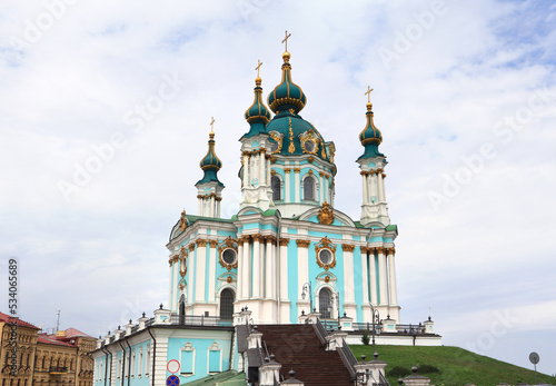 Saint Andrew orthodox church in Kyiv, Ukraine 