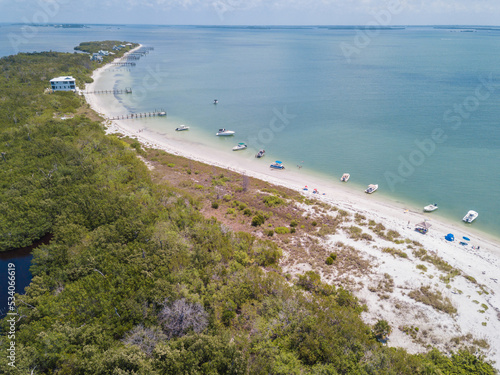 Wallpaper Mural Cayo Costa Island Beach, Florida Close to Pine Island, Bokeelia Sanibel, white sands aerial drone view Torontodigital.ca