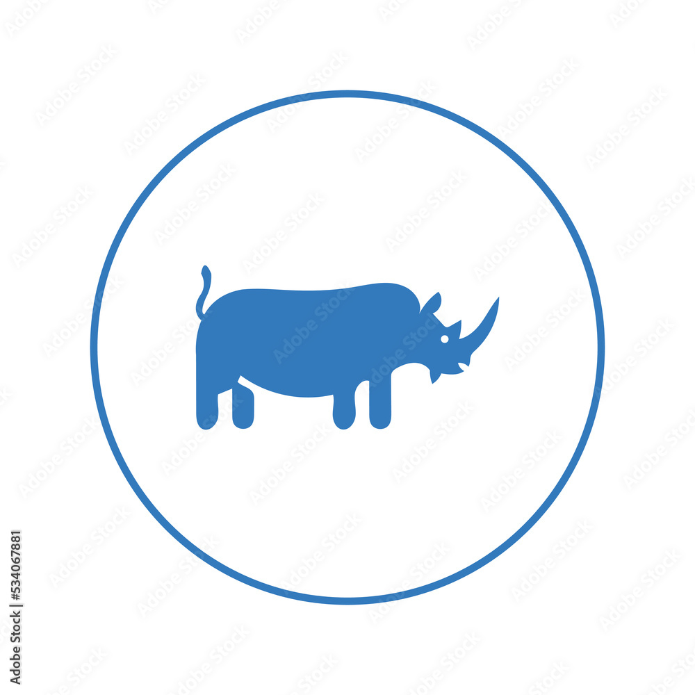 Animal pet rhino wild icon | Circle version icon | Animal pet rhino wild icon | Circle version icon |