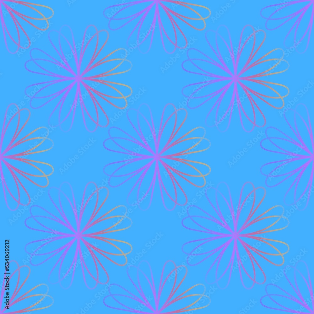 Floral seamless flower and leaves pattern for wrapping paper and clothes print and fabrics and linens and kids Floral seamless flower and leaves pattern for wrapping paper and clothes print and fabrics and linens and kids