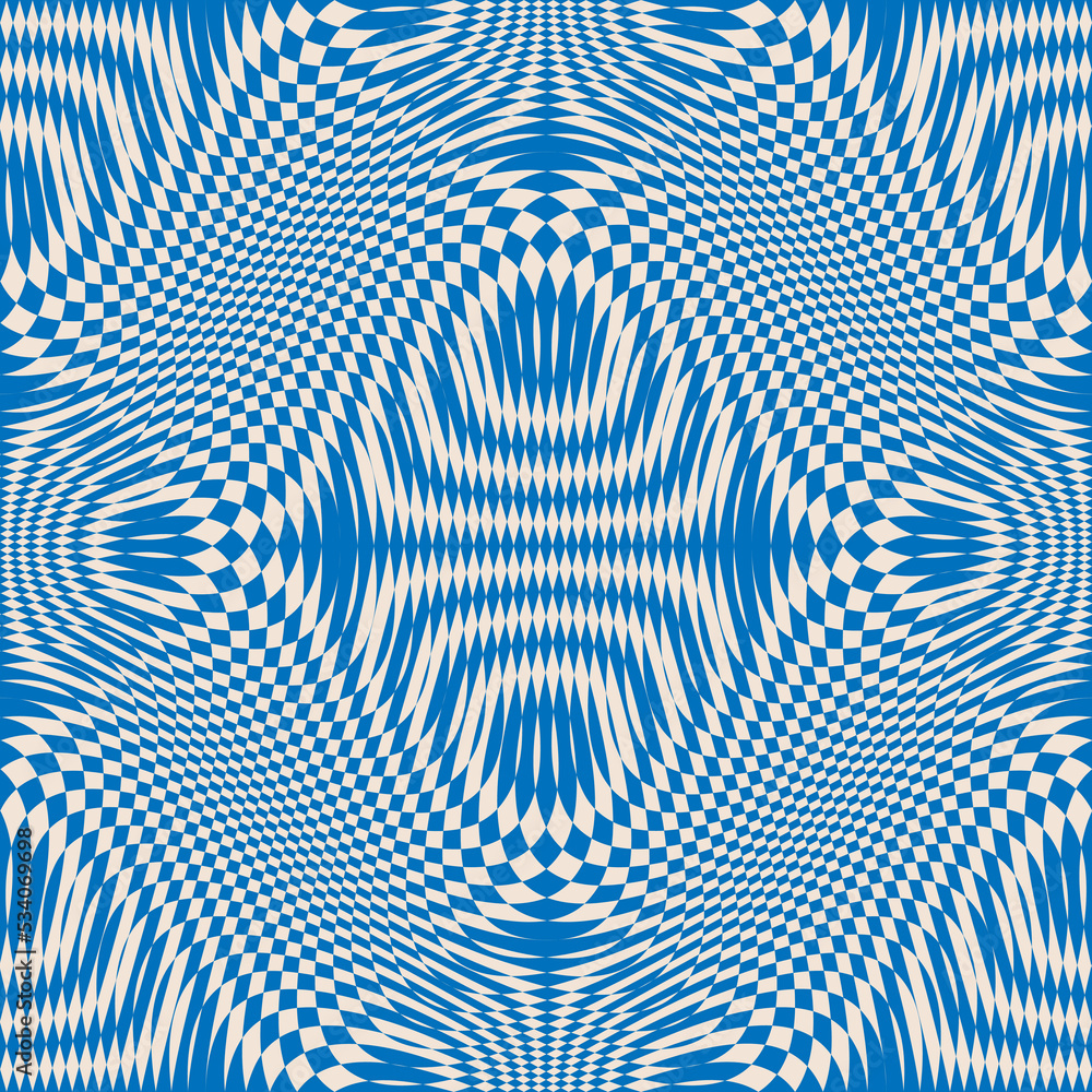 Stockvector Vector seamless pattern with optical illusion effect ...