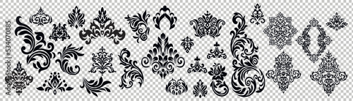 Vintage baroque frame scroll ornament engraving border floral retro pattern antique style acanthus foliage swirl decorative design element filigree calligraphy wedding - vector on a white background. 