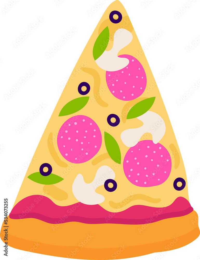 Pizza illustration. Hand drawn pizza Pizza illustration. Hand drawn pizza