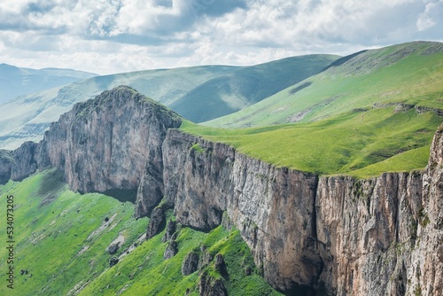 Beautiful mountains of Armenia on a cloudy day photo