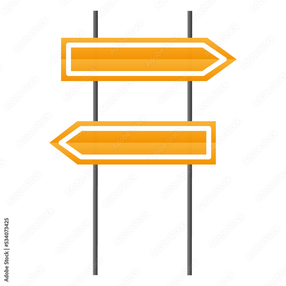 Empty road signs. Empty highway. blank road sign boards. Vector illustration. Stock image. Empty road signs. Empty highway. blank road sign boards. Vector illustration. Stock image.