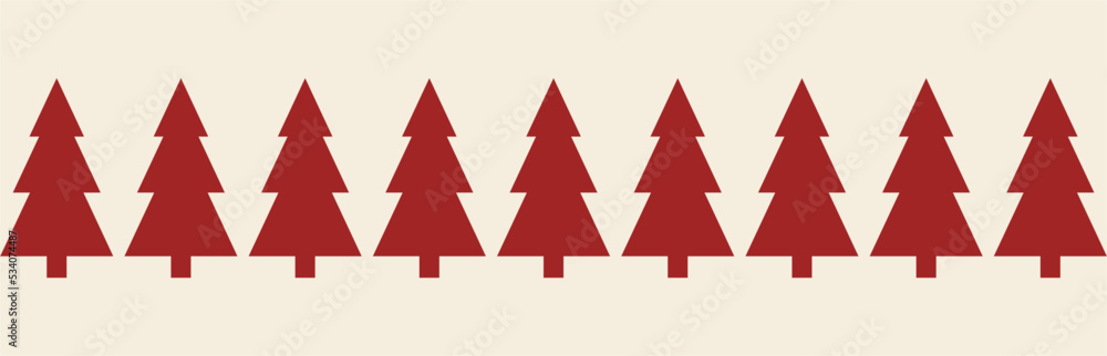 Christmas and New Year seamless pattern. Flat pattern with Christmas trees. Winter theme. Seamless banner for printing. Christmas and New Year seamless pattern. Flat pattern with Christmas trees. Winter theme. Seamless banner for printing.