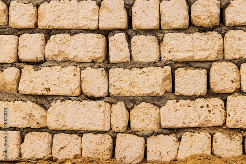 Brick wall Building in the village of Faiyum.