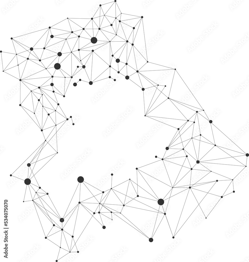 Vector Connecting dot polygon background. Concept of Network, Business, Connecting, Molecule, Data, Chemical