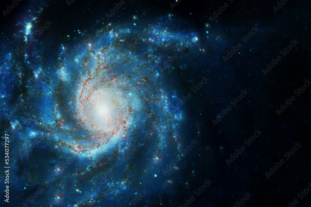 A beautiful barred spiral galaxy. Elements of this image furnished by NASA